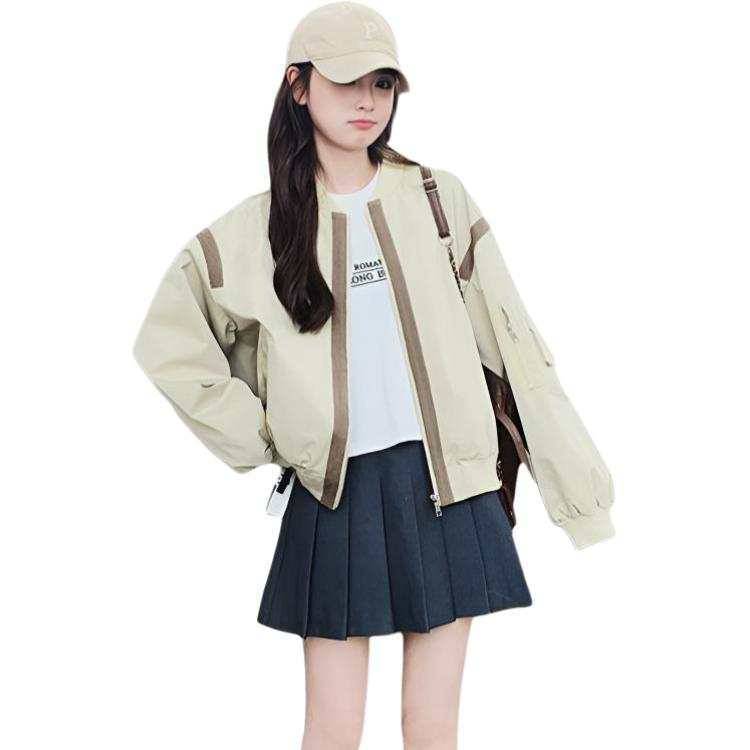 Cotton Gene Jackets Women's Pea Green Crew Neck Moderate Other