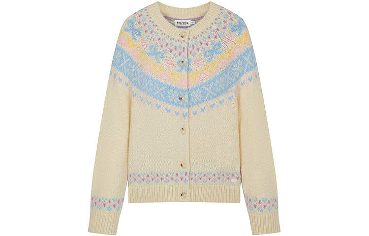 Teenie Weenie Knitwear Women's Crew Neck Moderate Cardigan
