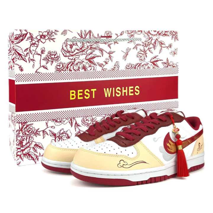 Nike Nike Big Flying Horse Auspicious Cloud Coverage Slip Resistant Cushioning Abrasion Resistant Low top Skateboard Shoes