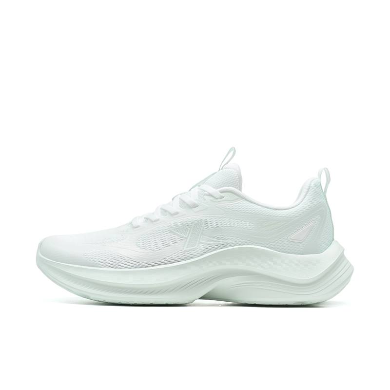 XTEP Feather Fabric Low top Casual Training City Commuting Running Shoes Women's Classic White Light Fruit Green