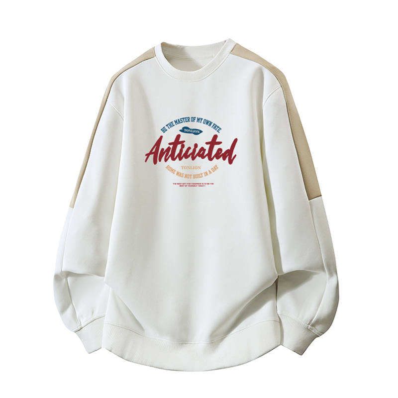 Tonlion Sweatshirts Unisex Crew Neck Moderate Regular
