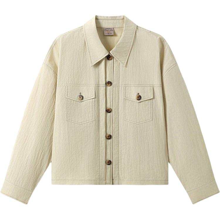 Tonlion Jackets Women's Tea Khaki Lapel Moderate Workwear