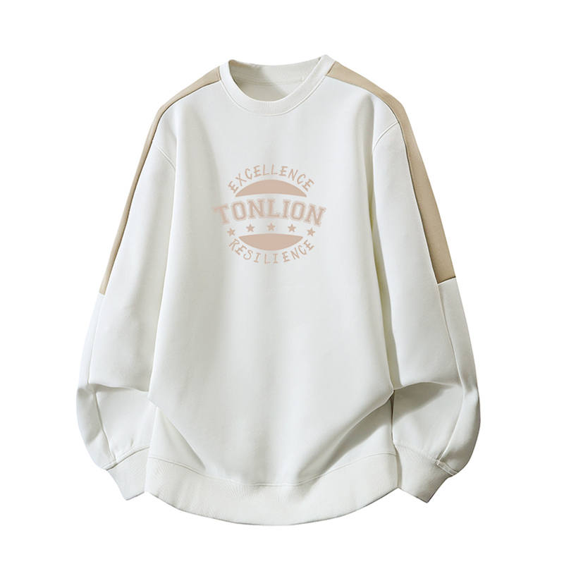 Tonlion Sweatshirts Unisex Crew Neck Moderate Regular