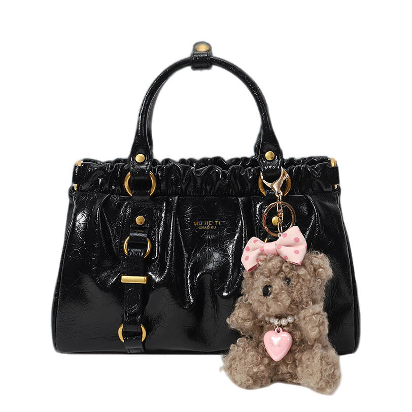 PAYOT Synthetic Leather Black Leather Size Sister Handbag Women's Black