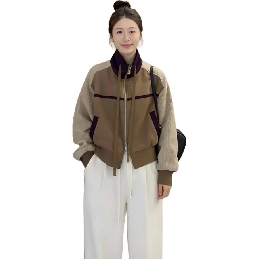 Cotton Gene Jackets Women's Image Color Stand Collar Moderate Other