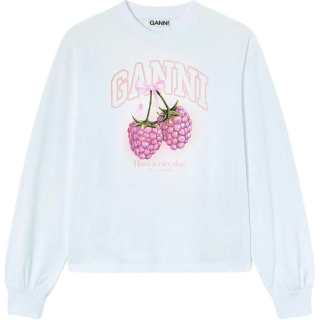 Ganni long-sleeve graphic T-shirt