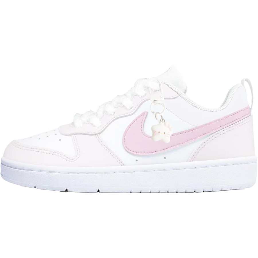 Nike Nike Court Borough Powder Jelly Synthetic Leather Cushioning, Wear Resistant Low top Skateboard Shoes Pink Unisex