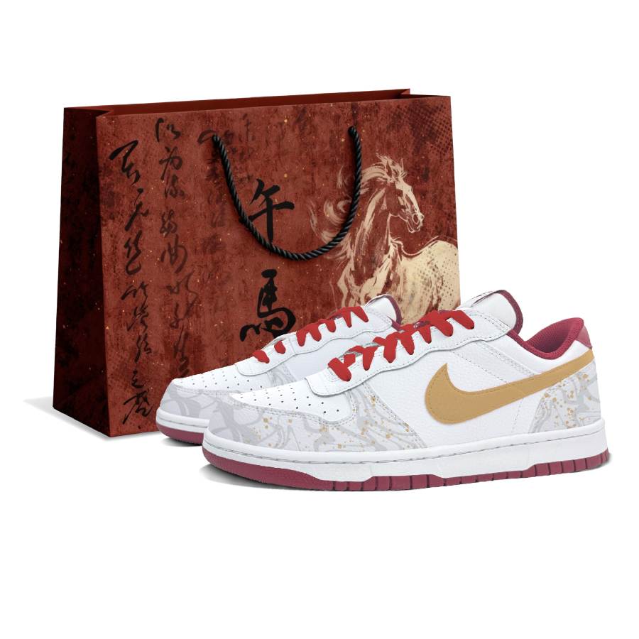 Nike Nike Big Golden Jade Shopping Bag Cushioning Lightweight Cushioning Lightweight Low top Skateboard Shoes Men's Red