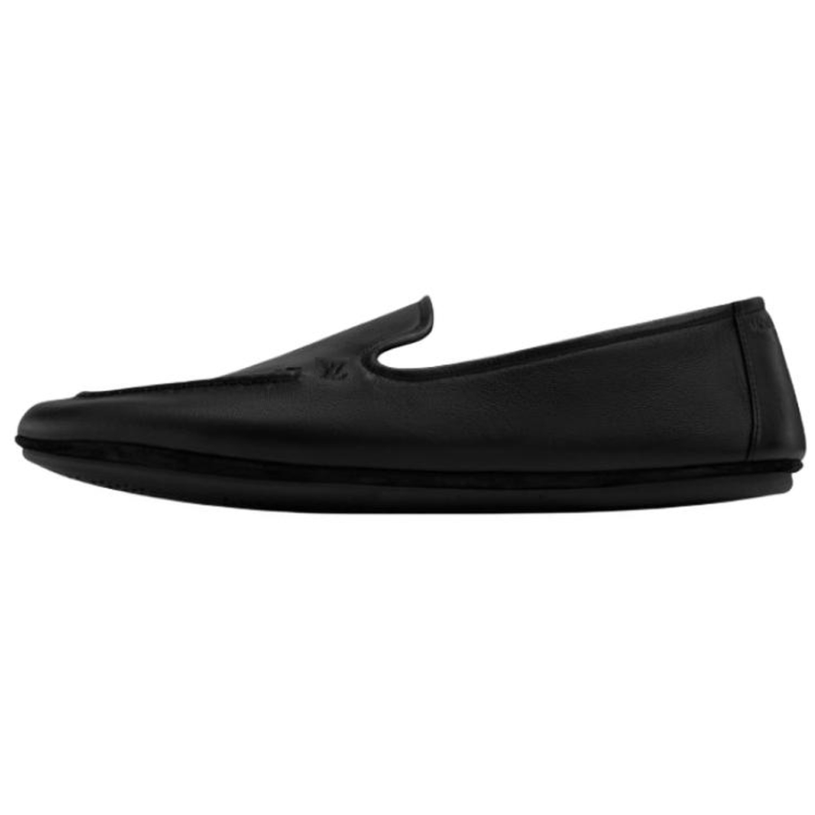 LOUIS VUITTON Horizon Sheepskin Casual Leather Shoes Men's Black