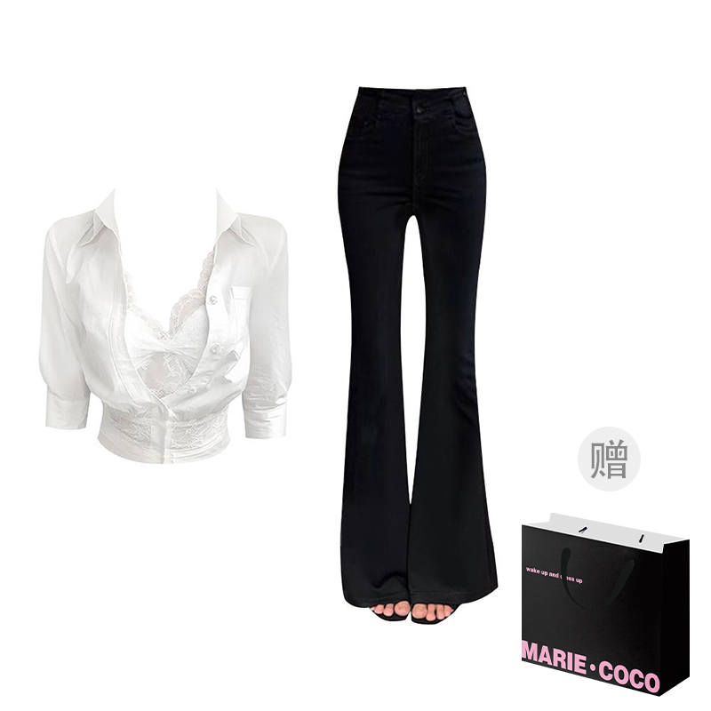 MARIE·COCO Casual Suits Women's V Neck Moderate