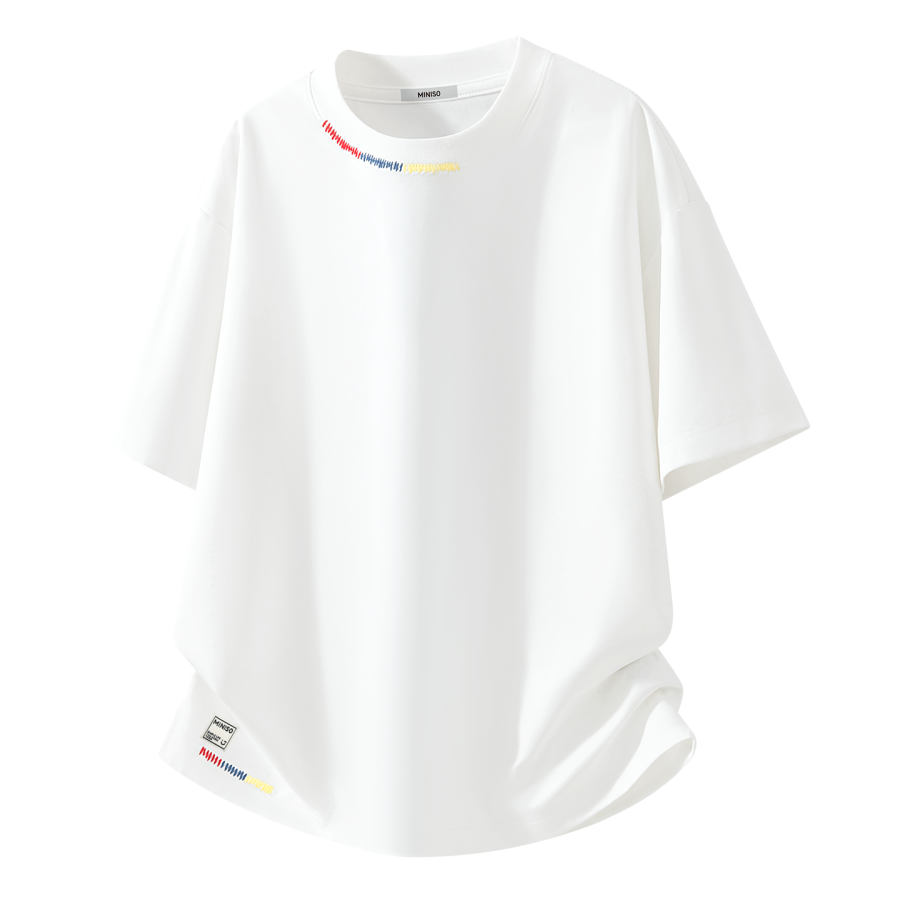 MINISO MINISO T Shirts Unisex Crew Neck Thin Straight Fit