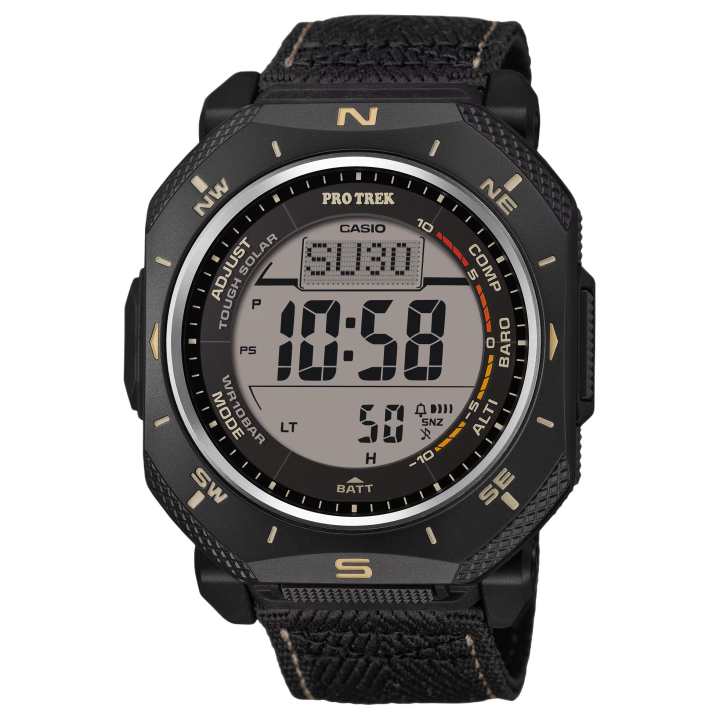 CASIO CASIO PRO TREK Solar Quartz Movement Plastic Strap Watch Men's Watches Gray Dial