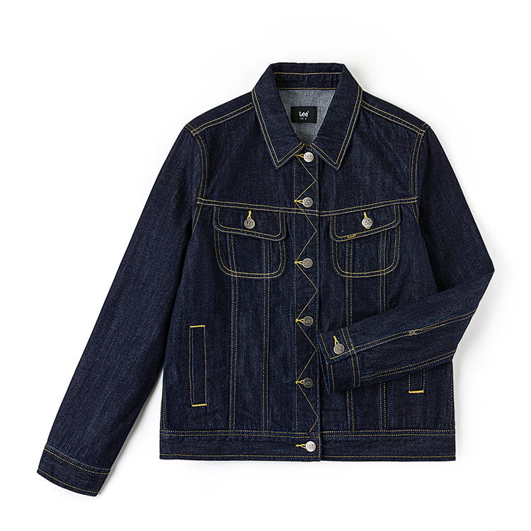 Lee Lee Denim Jackets Women's Washed Lapel Moderate