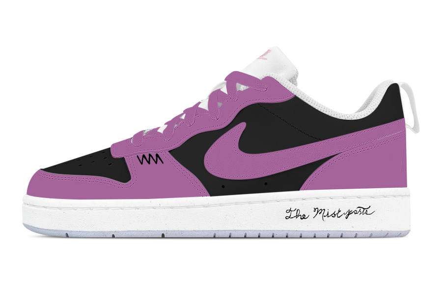 Nike Nike Court Borough Purple Misty Black Edge Abrasion Resistant Slip Resistant Low top Skateboard Shoes Unisex