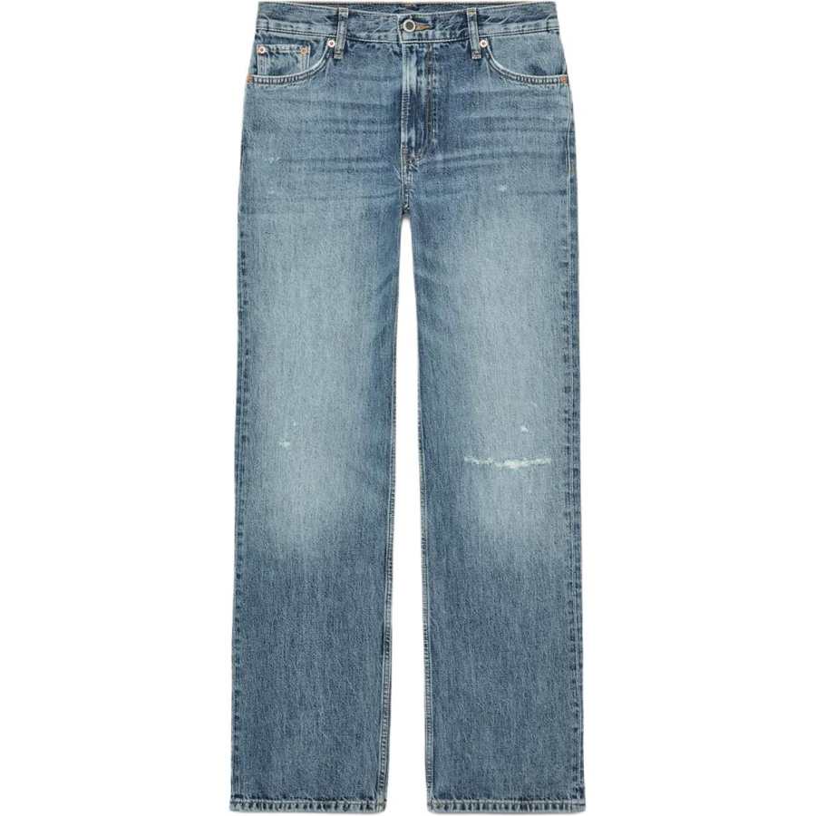 ZARA Jeans Women's Medium Blue Moderate Straight Fit Pants