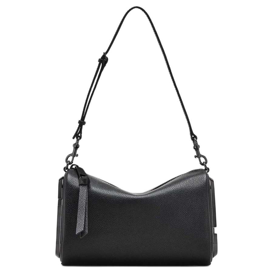MARC JACOBS MARC JACOBS Snapshot Adjustable Strap Leather Shoulder Bag Women's Black