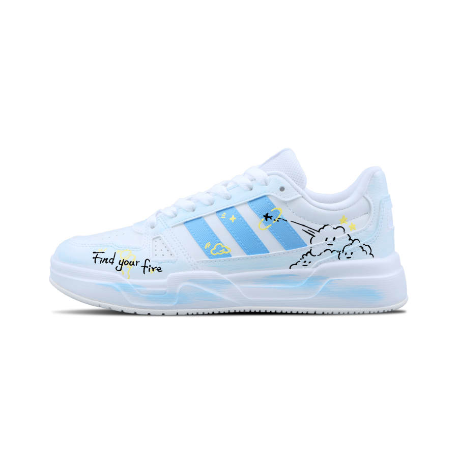 Adidas Adidas LITE BALLER PU Blue Ice, Dream Chaser Abrasion Resistant Lightweight Slip Resistant Low top Skateboard Shoes