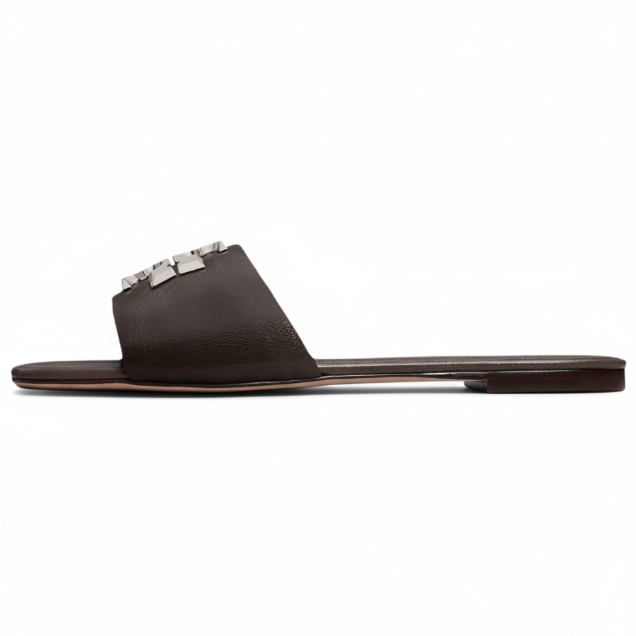 TORY BURCH Eleanor Slide Slippers Women's Brown