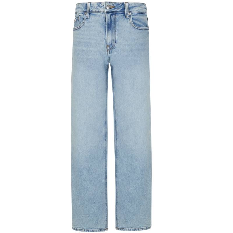 Calvin Klein Jeans Women's GFX Denim Light Blue Moderate Straight Fit Pants