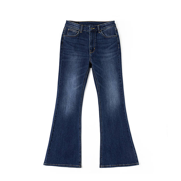 Lee Lee Jeans Women's Dark Blue Moderate Flared Pants