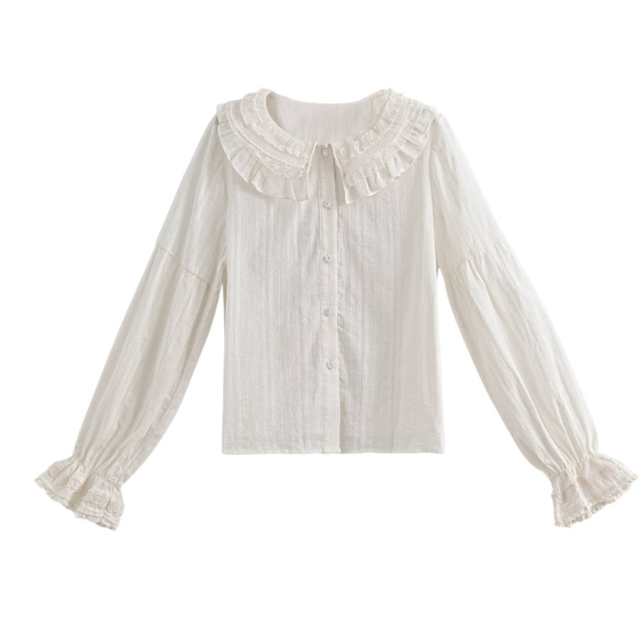 SNBL SNBL Shirts Women's Ecru Lapel Moderate