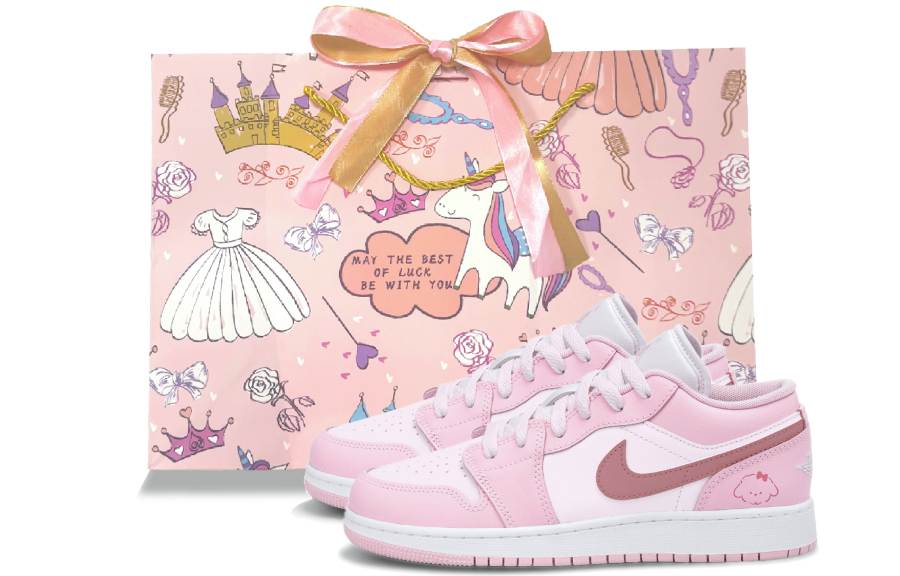 Jordan Jordan Air Jordan 1 Mid top Children's Basketball Shoes Pink Teenagers