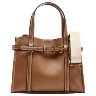 ZARA Polyurethane Crossbody Handbag Mini Women's Dark Brown Yellow