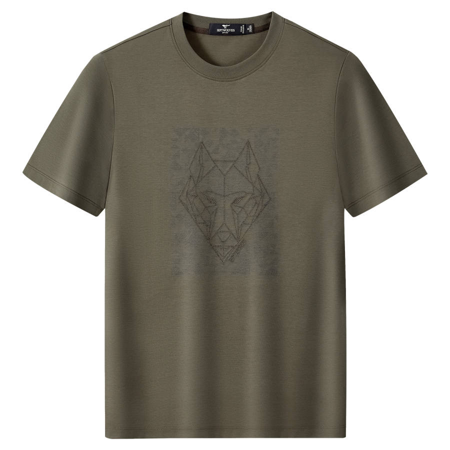 SEPTWOLVES T Shirts Men's Crew Neck