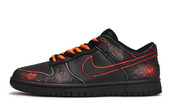 Nike Nike Dunk 811 Manufacturing, Obsidian Butterfly Slip Resistant Low top Skateboard Shoes Women's Black Red