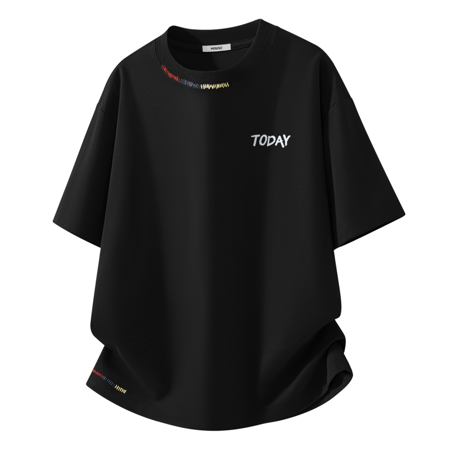 MINISO T Shirts Unisex Crew Neck Thin Straight Fit