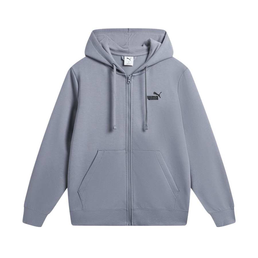 PUMA Jackets Men's Gray Hooded Non Detachable Moderate