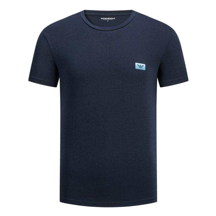 EMPORIO ARMANI T Shirts Unisex Dark Blue Crew Neck Moderate Straight Fit