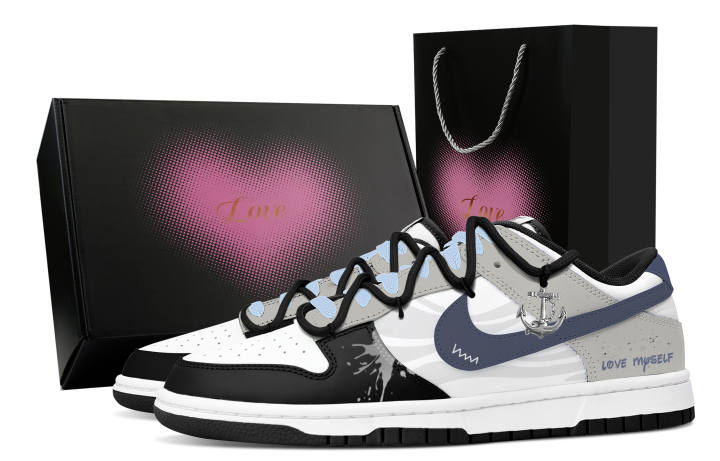 Nike Nike Dunk Floating Light Dreamy Heart Box Synthetic Leather Abrasion Resistant Slip Resistant Low top Skateboard Shoes