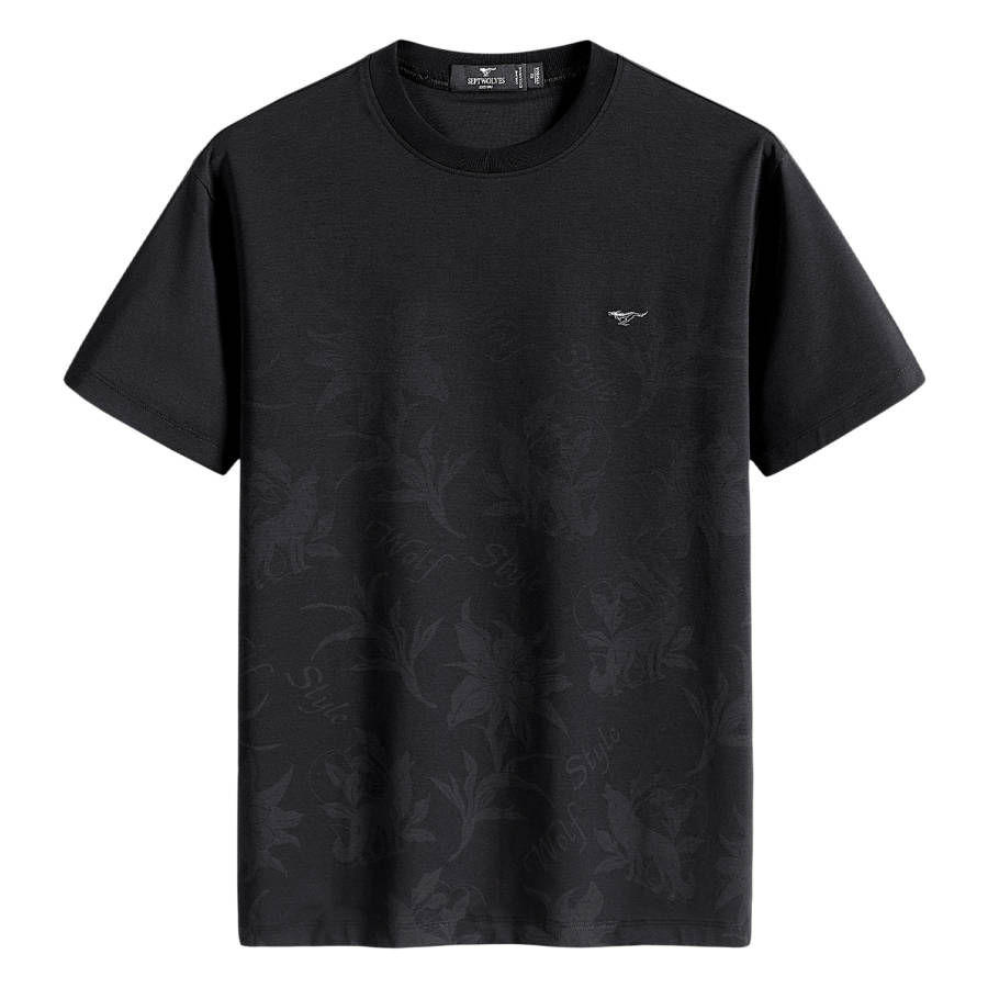 SEPTWOLVES SEPTWOLVES T Shirts Men's Black Crew Neck