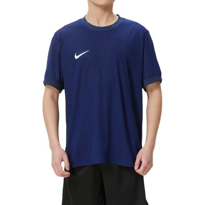 Nike Nike Swoosh T Shirts Men's Navy Blue Crew Neck Moderate