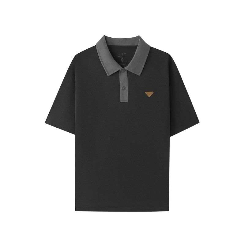 Skechers Polo Shirts Men's Carbon Black/0018 Polo Collar Moderate