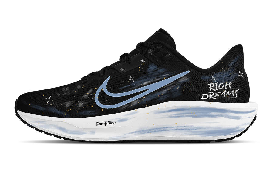 Nike Nike Quest 6 Rebound Low top Casual City Commuting Training Running Shoes Men's Black Blue