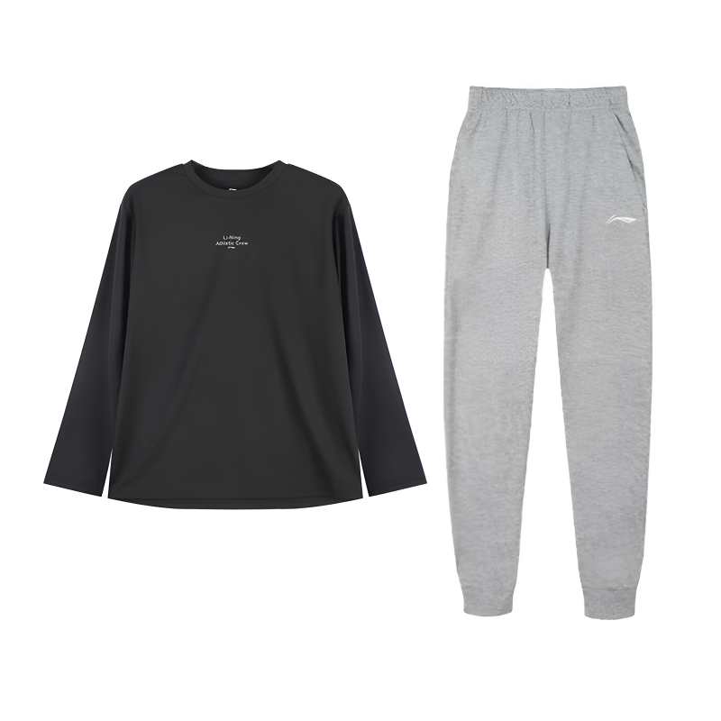 Li-Ning Li Ning Casual Sportswear Unisex Black+Heather Gray