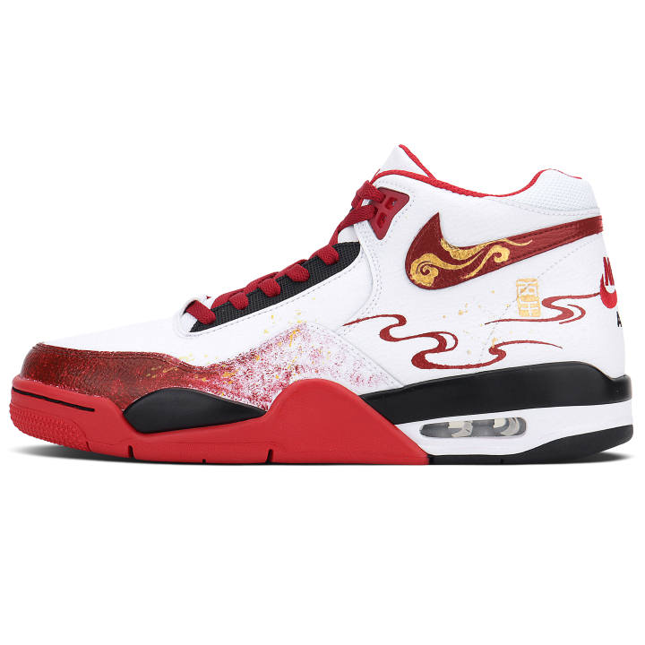 Nike Nike Flight Legacy Slip Resistant Slip Resistant Mid top Basketball Shoes Men's Red White
