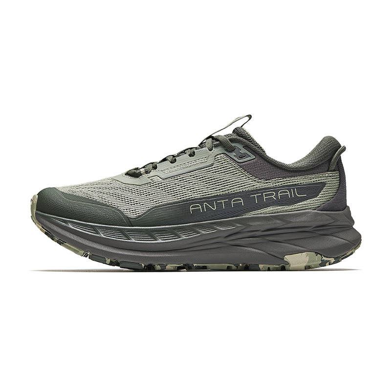 Anta Kunlun Textile, Rubber Low top Running Shoes Men's Lotus Leaf Green/Cedar Green/Volcanic Ash