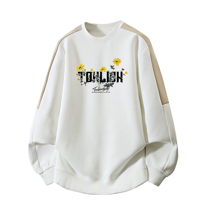 Tonlion Sweatshirts Unisex Crew Neck Moderate Regular