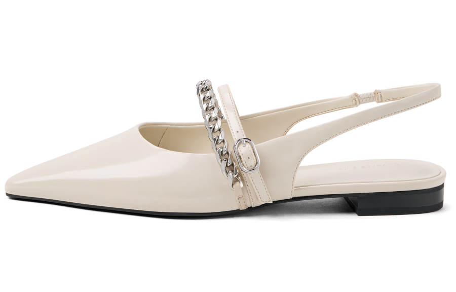 CHARLES&KEITH Small Ck Pu Flat Mary Jane Shoes 2cm Women's