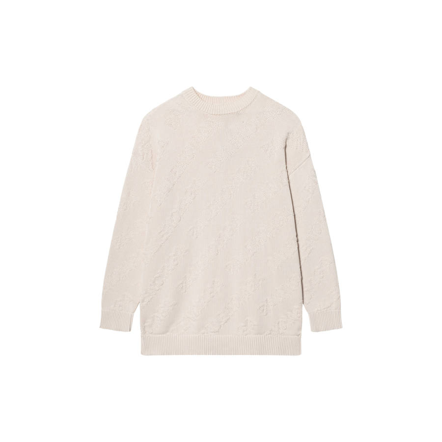 Balenciaga Oversized Crewneck Sweater White