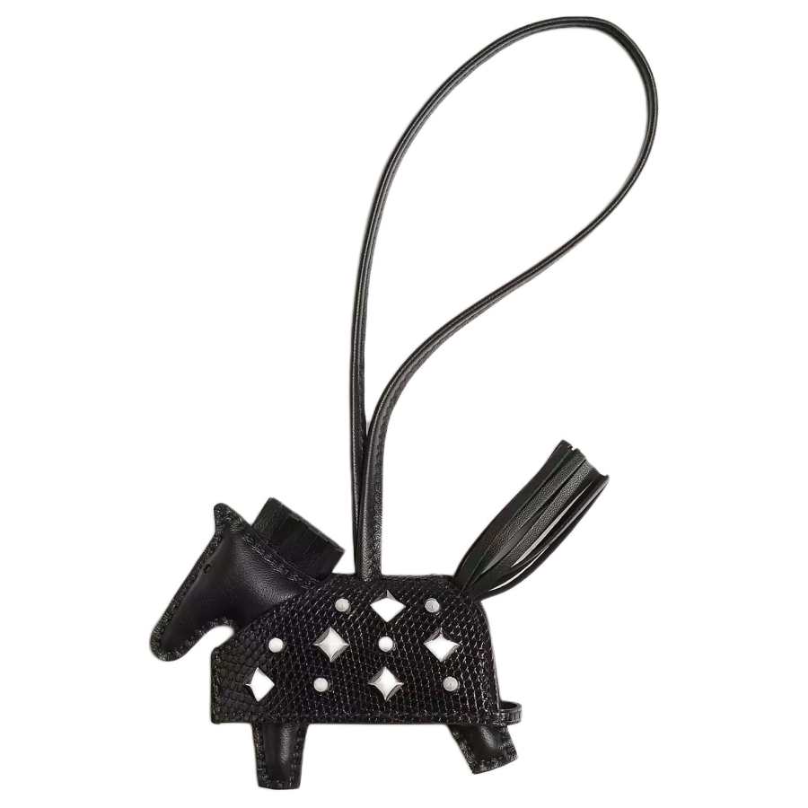 HERMES Hermès Rodéo Milo Sheepskin Bag Accessory Women's Black