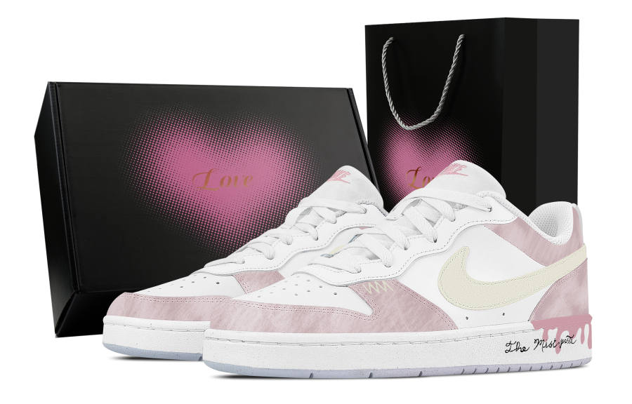 Nike Nike Court Borough Butter With A Heart, Heart Box Abrasion Resistant Slip Resistant Low top Skateboard Shoes Unisex