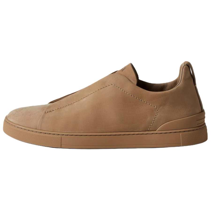Ermenegildo Zegna Triple Stitch Low top Skateboard Shoes Men's Beige