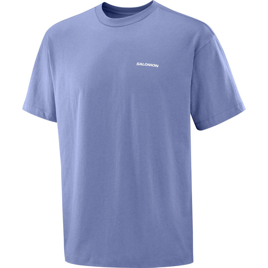 SALOMON GRAPHIC T Shirts Men's Malin Blue Crew Neck Moderate