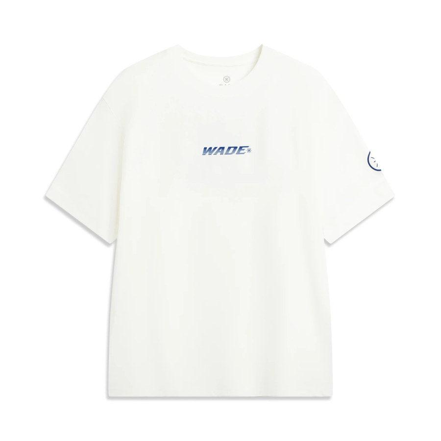 Li-Ning Li Ning T Shirts Men's Ivory Crew Neck Moderate