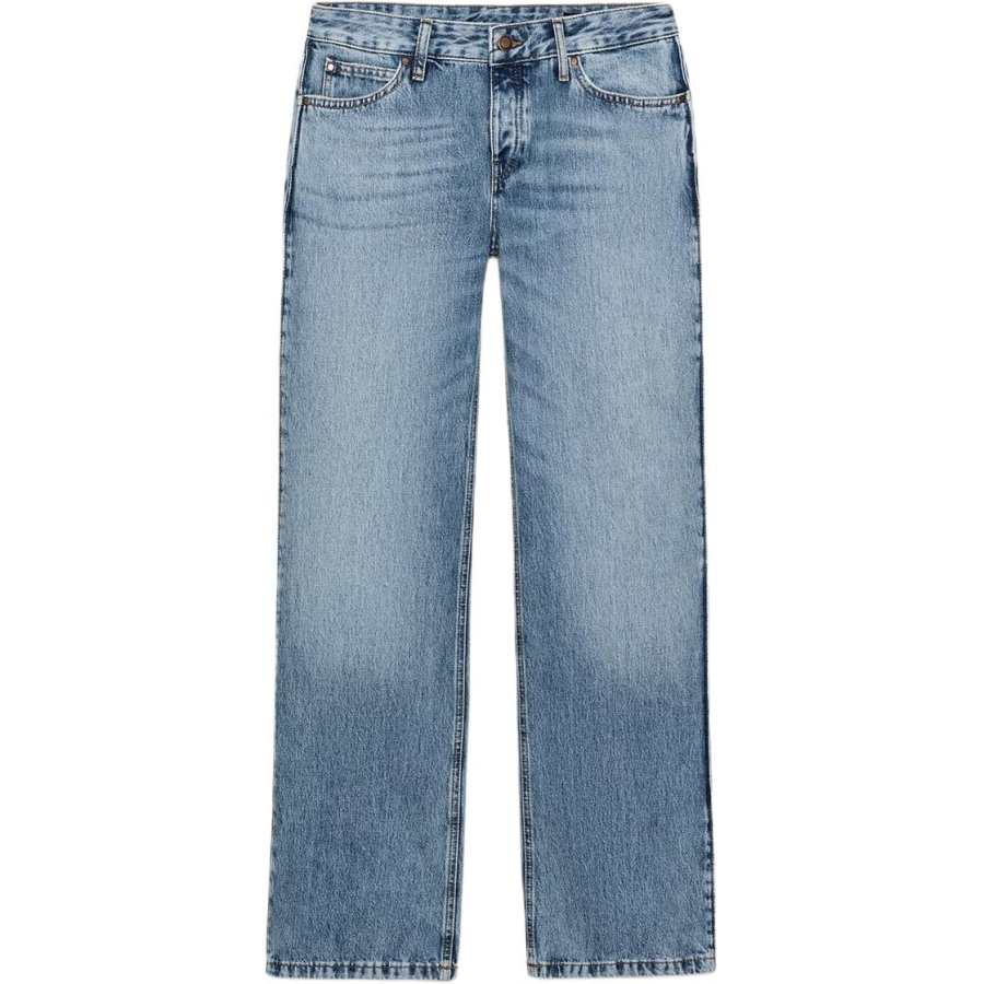 ZARA ZW Jeans Women's Blue Moderate Straight Fit Pants