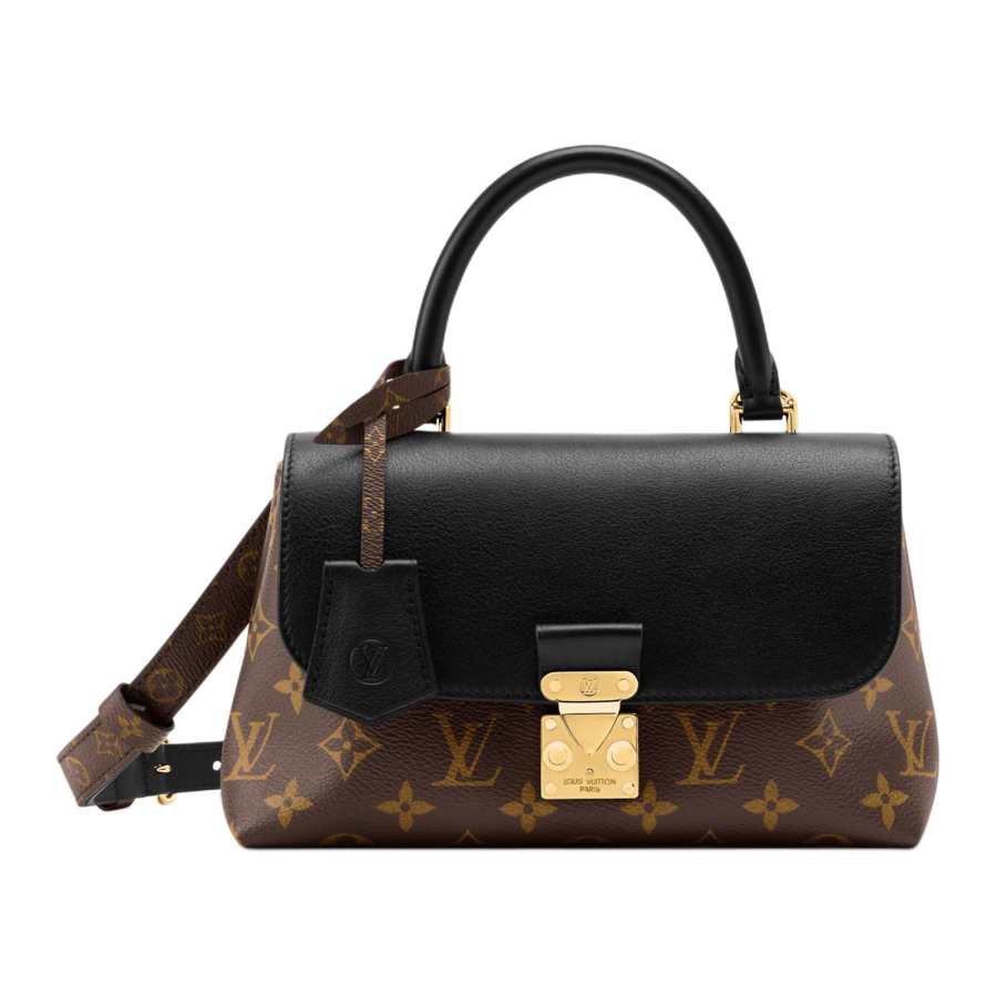 LOUIS VUITTON Madeleine Monogram Coated Canvas Shoulder Bag, Crossbody Bag, Handbag Small Women's Brown & Black